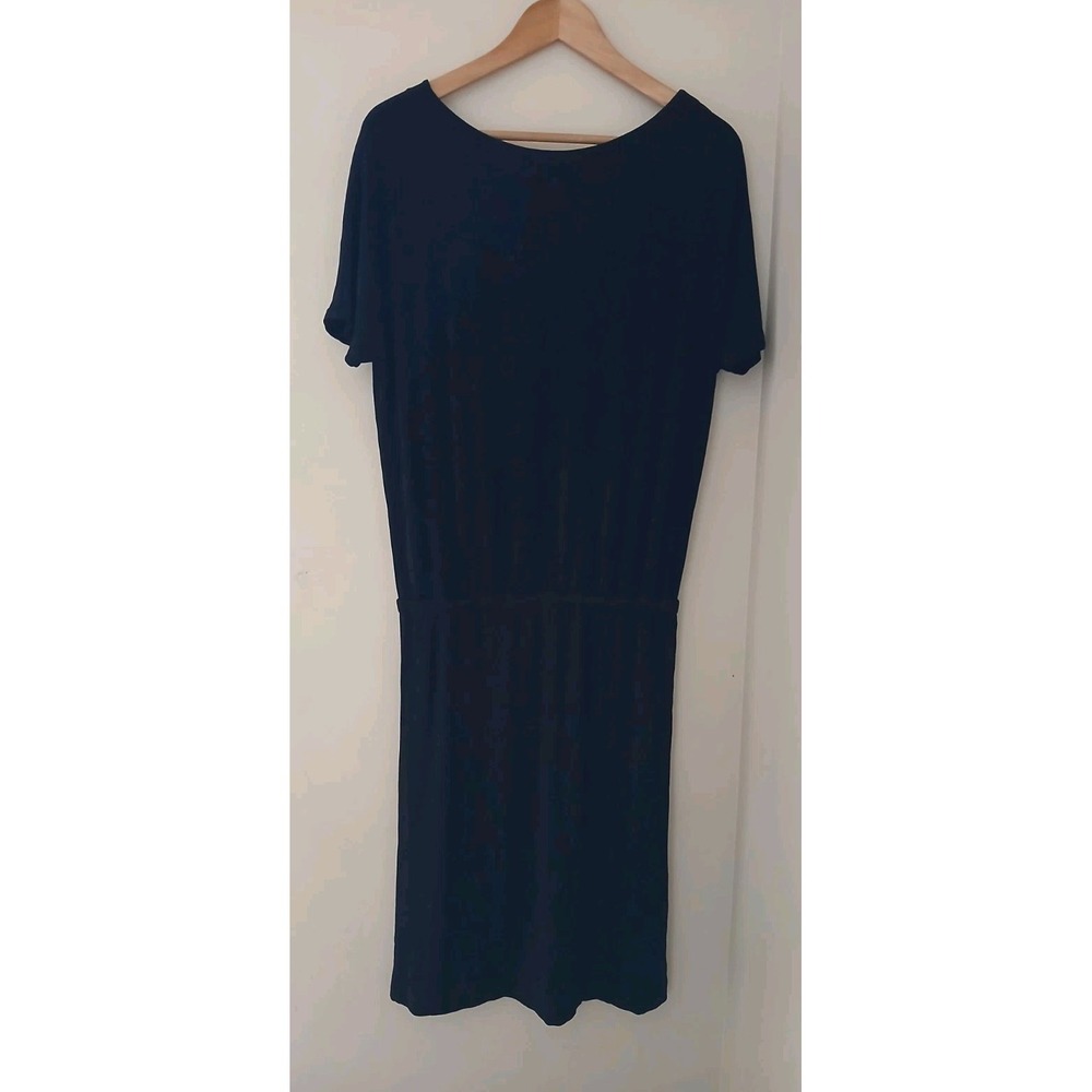 Chico's Blouson Dress Size Medium S/S Travel Casual Pullover Stretchy Slinky